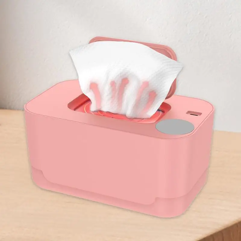 Baby Wipe Warmer Even Heating Baby Wipes Warmer Dispenser For Home Use Portable Space-Saving Diaper Heater Holder Case For