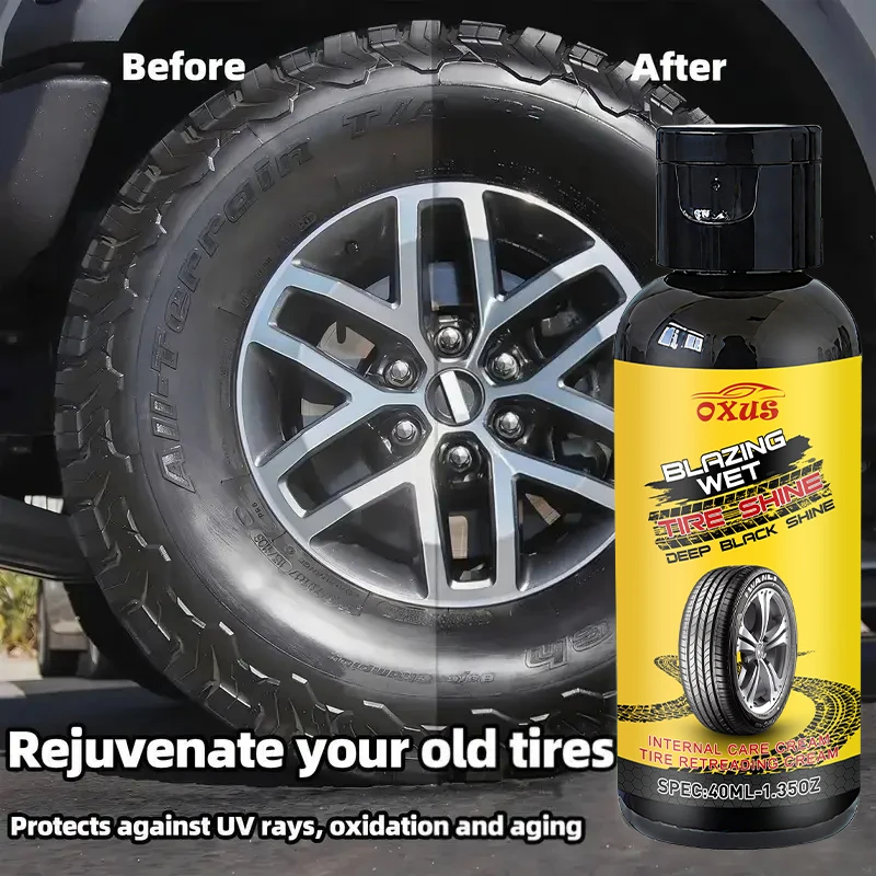 Car Tire Polish Wax - Plastic Part Enhancer, Durable Maintenance Coating, Restores Tire Luster, Car Interior Refurbishment