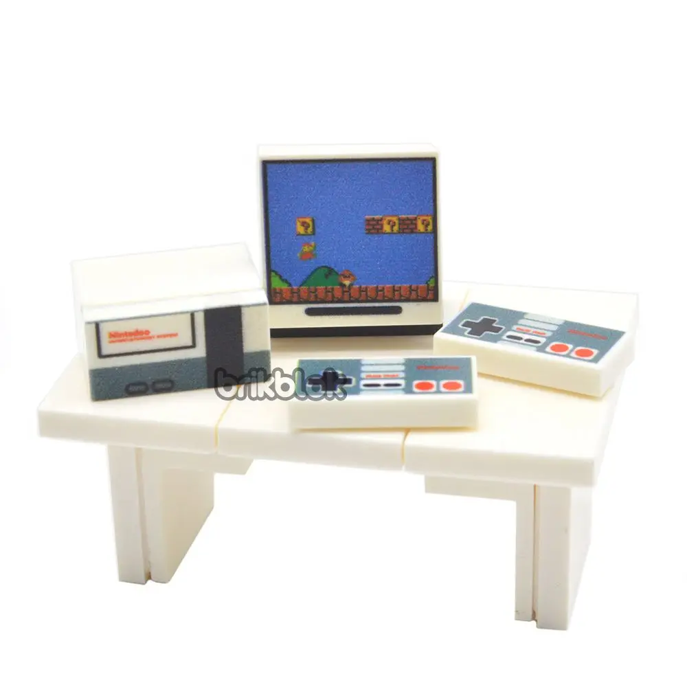 MOC City Printed PC Computer Game Box Set Accessories Building Blocks Toy Bricks DIY Gifts