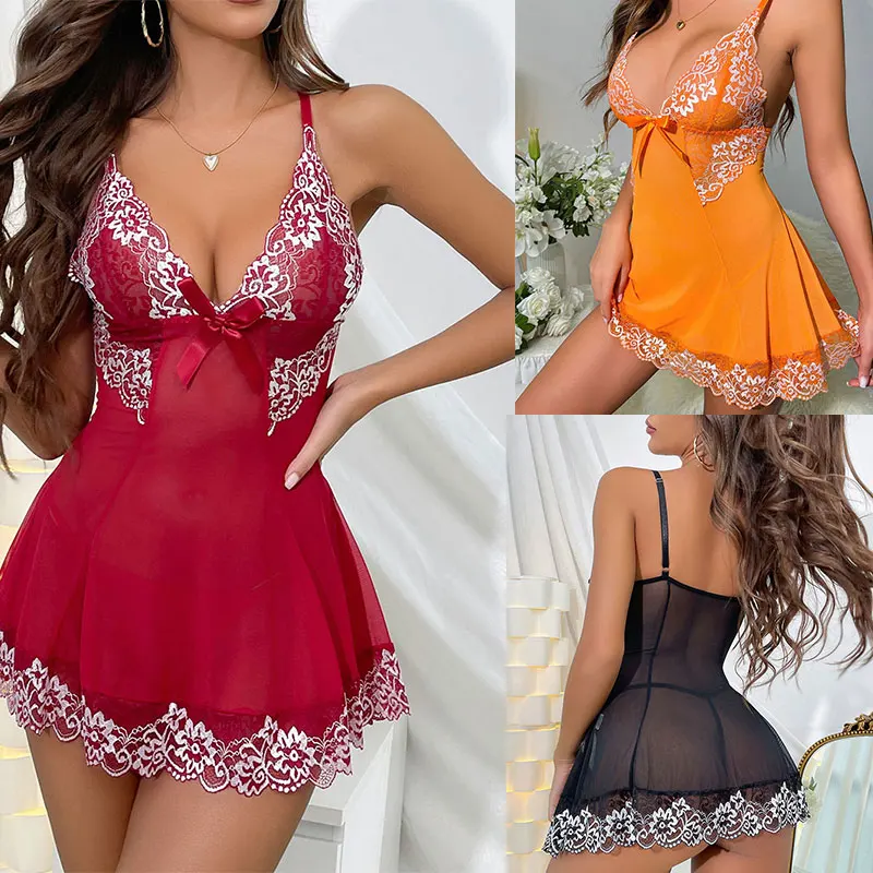 High-end Women's Clothing Comfortable Sleepwear French Sexy Lace Temptation Pajamas Daily Wear Suspenders Casual Home Nightgowns