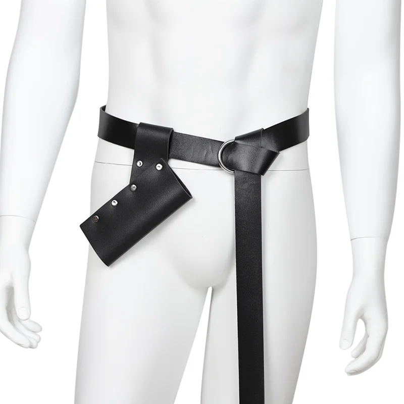 Cintura in pelle PU Spada Katana Guaina Fondina Medievale Larp Arma Armatura Guerriero Cavaliere Fodero Lotta Costume Accessorio Uomo Donna