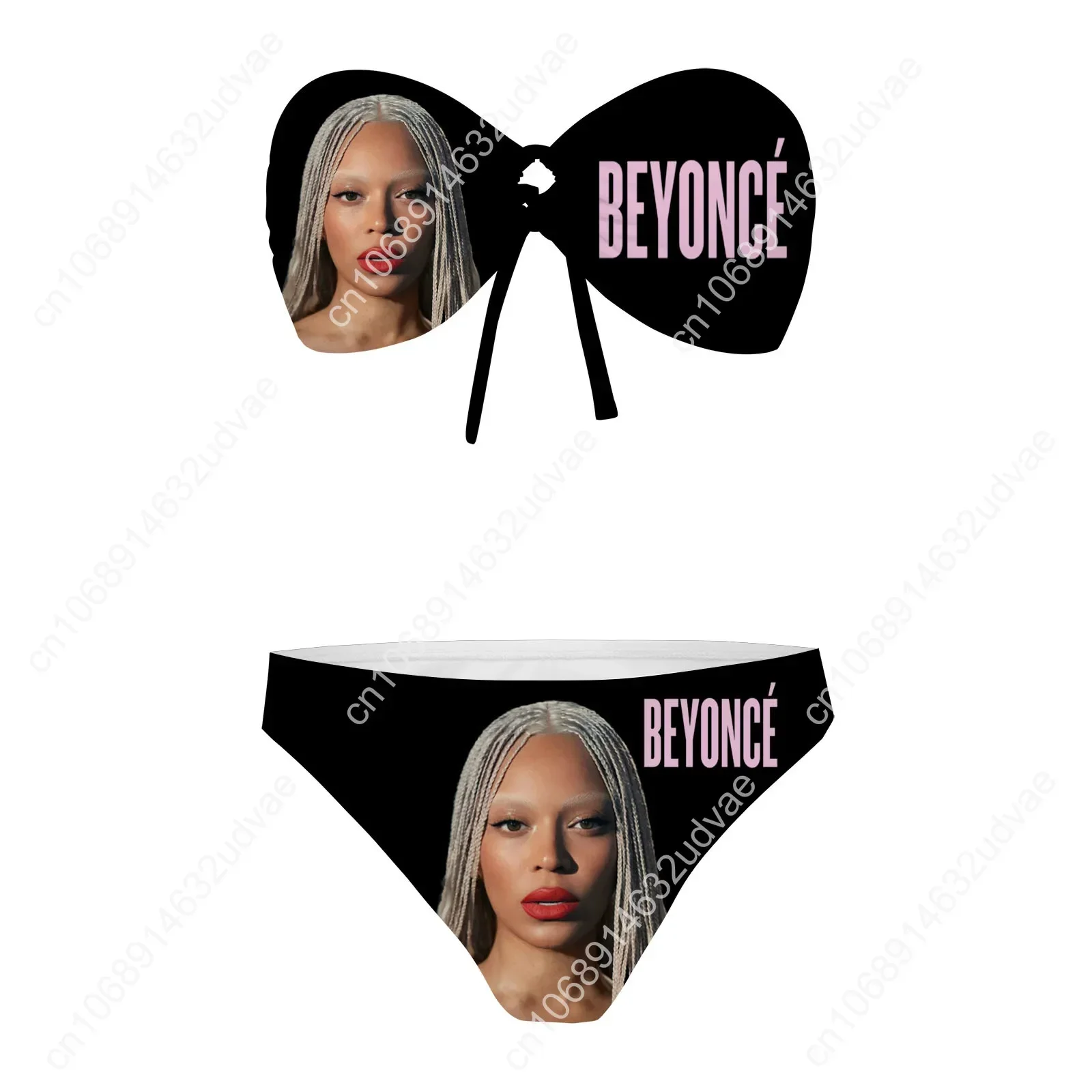 Beyoncé Strapless Swimsuit Womens Bathing Suits Personalized Fashion Swimwear Pool Party Sexy Bikini Customize Beachwear