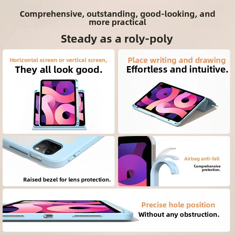 Sanrio Cinnamoroll para ipad Funda iPad Pro 4 5 6 Air 4 5 Funda protectora Ipad A16 11th 10th Gen Mini 6 7 Funda para tableta inteligente