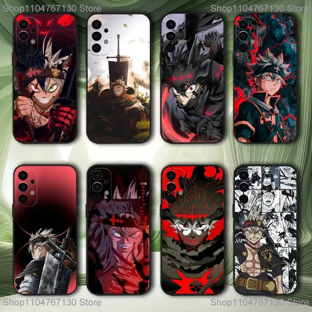 

B-Black Clover Asta Phone Case For Samsung S25,S24,S21,S22,S23,S30,Ultra,S20,Plus,Fe,Lite,5G Black Cover