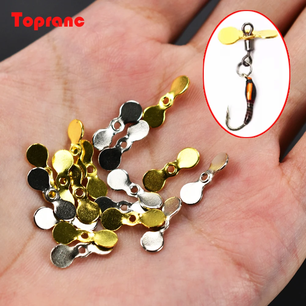Topranc High Reflective Spiral Propeller Fly Lure Modified Tractor Spoon Fast Spinning Line-Safe