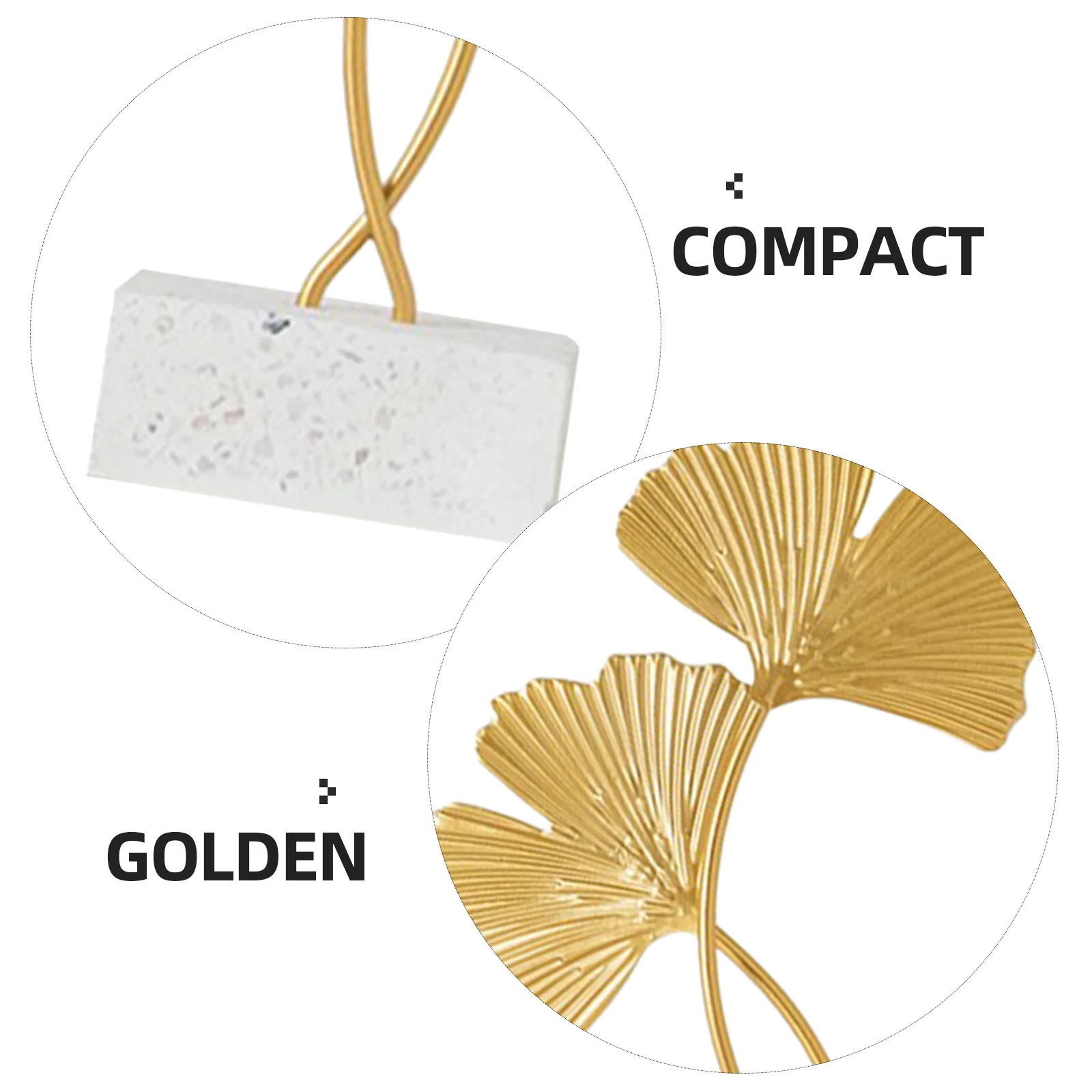 2 قطعة نبات الجنكة الشمال الديكور قسط الحديد الذهبي سطح المكتب زخرفة المنزل مكتب ديكور فني أنيقة الإبداعية يترك الزينة #6