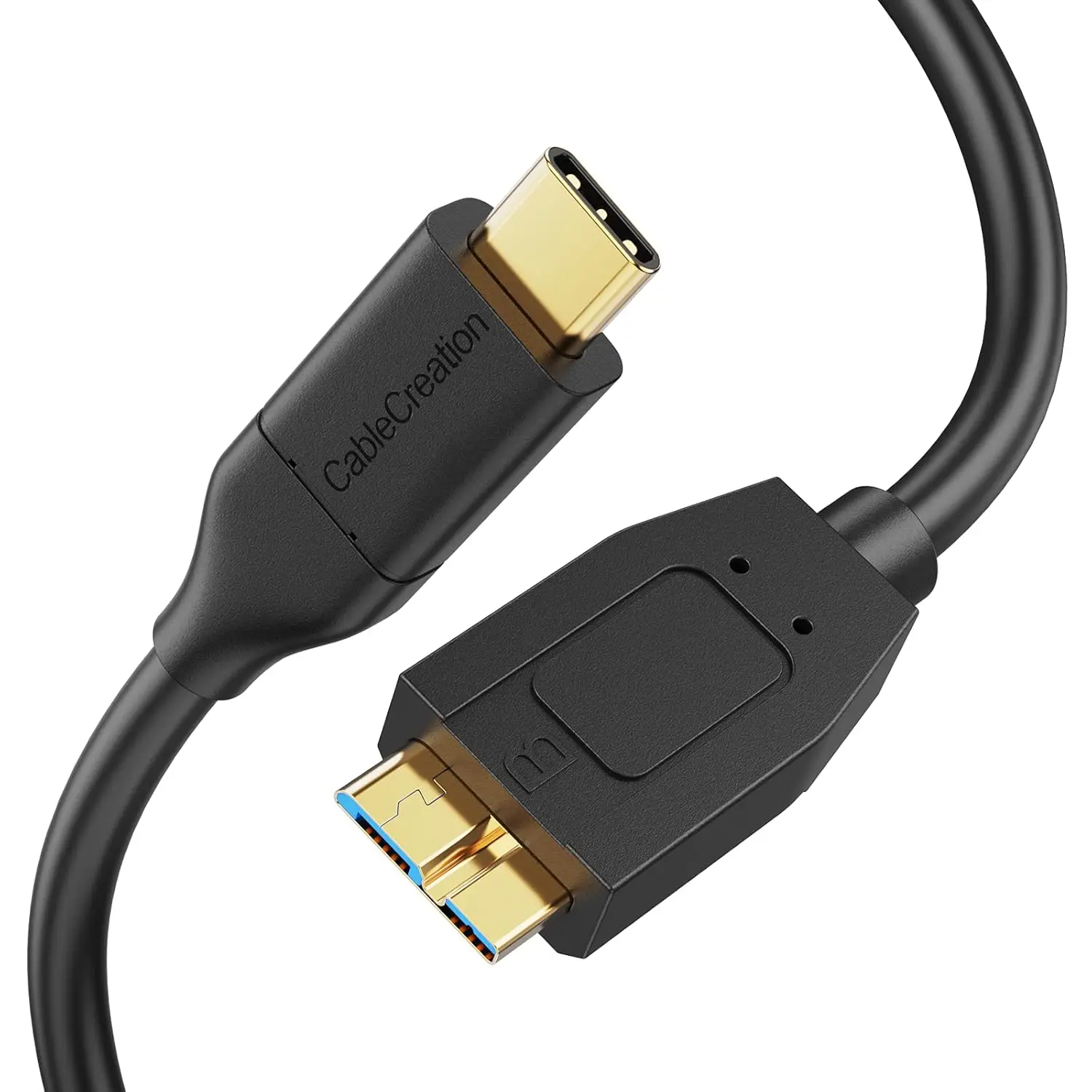 USB C to Micro B Short Cable 2FT, 10Gbps External Hard Drive Cable for iPhone 15/16/17, Samsung Galaxy S24, MacBook Pro/Air, iPad