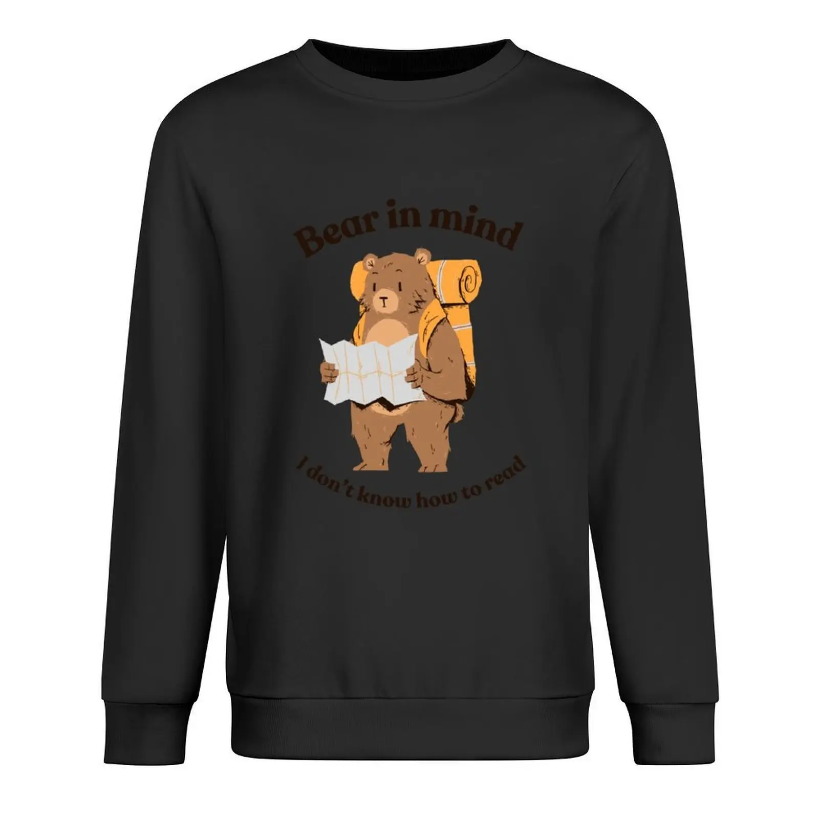 

Cute Funny Bear in Mind Adventure Hiking Pullover anime clothing men's sweat-shirt men's sweat-shirt set oversize sweatshirts