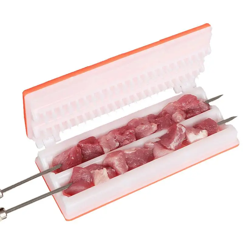 New Portable Skewer Kebab Maker Box BBQ Meat Machine Barbecue Skewer Tools Machine Grill Kitchen Accessories Eid Al Adha 2024