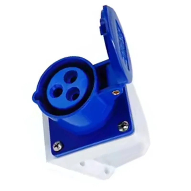 A93Z IP44 enchufe industrial y enchufe conector impermeable 3PIN 16A montaje en pared de conexión eléctrica de agua