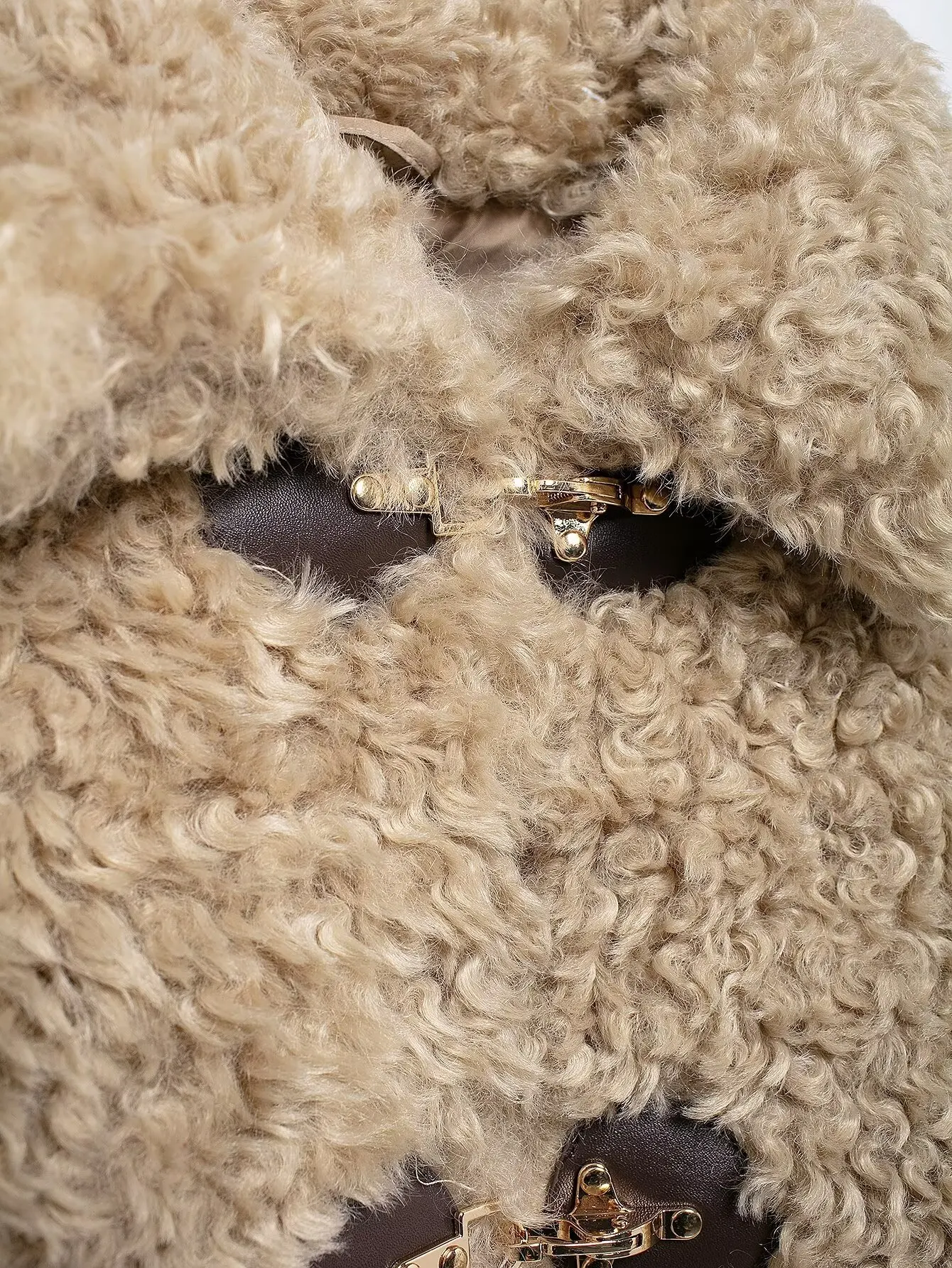 Damenmode, Street-Style, einfarbig, langärmelig, Revers, einreihig, 2024, Winter, gepolstert, warm, Teddy-Jacke