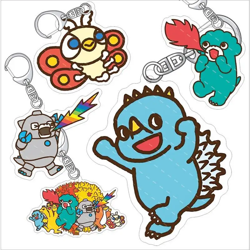 

Chibi Godzilla no Gyakushuu Acrylic Keychain Jewelry Friends Key Chain Related Products Creativity Friends Bag Charms Souvenir