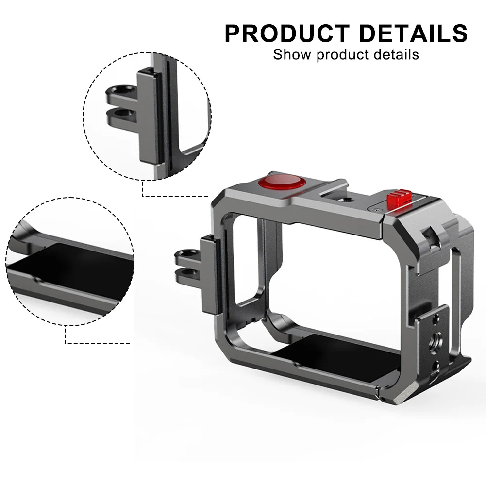 1 قطعة كاميرا واقية الحدود المعدنية الإفراج السريع حماية الإطار ل Insta360 الذهاب الترا عمل قفص الكاميرا الملحقات #6