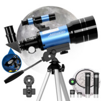 150X Telescopes for Astronomy Beginners Adults with Smartphone Adapter Moon Filter 3X Barlow for Kids