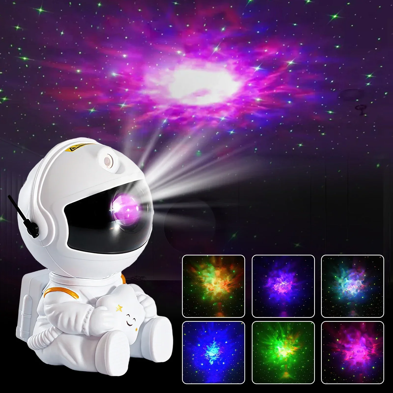 Galaxy Star Projector LED Night Light Starry Sky Astronaut Porjectors Lamp For Decoration Bedroom Home Decorative Children Gifts