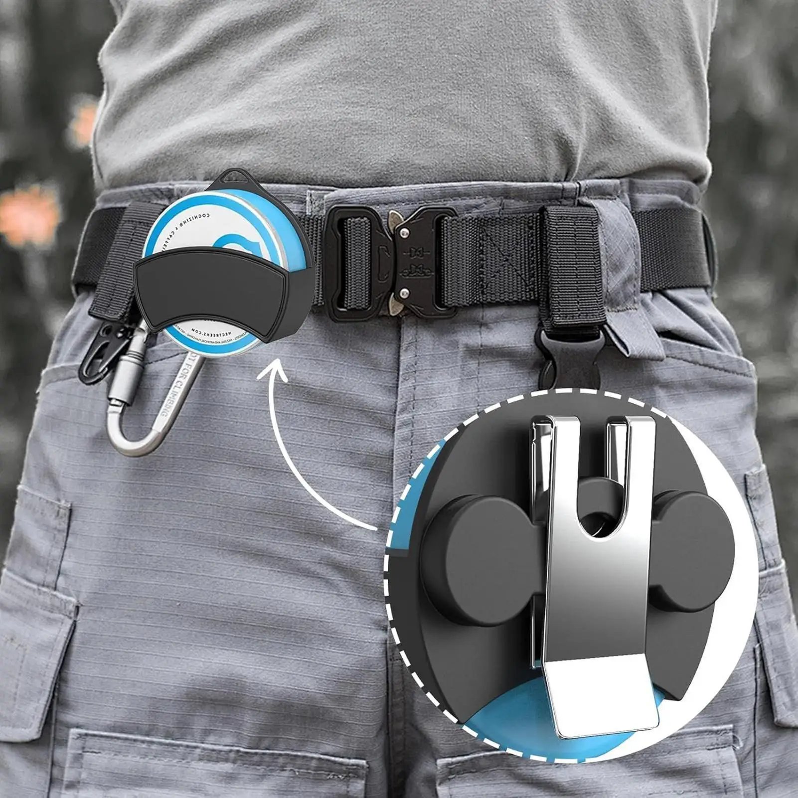 Car Visor Organizer Magnetic Silicone Belt Clip Sun Visor Organizer For Trucks For Vent Backpack Chew Can Pouch Women Men