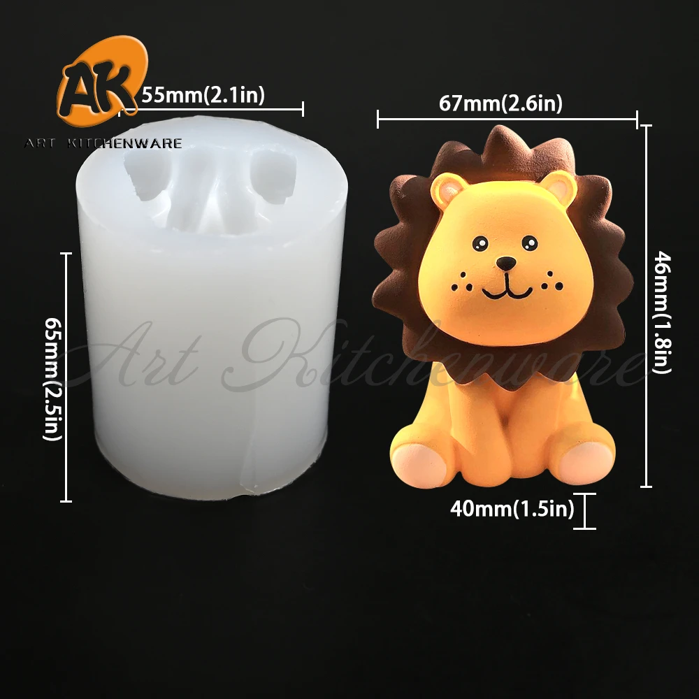 Animals Duck, Lion Silicone Mold Fondant Chocolate Cake Mould Pastry Soap Moulds Cake Decorating Tools Kitchen Baking Accessory