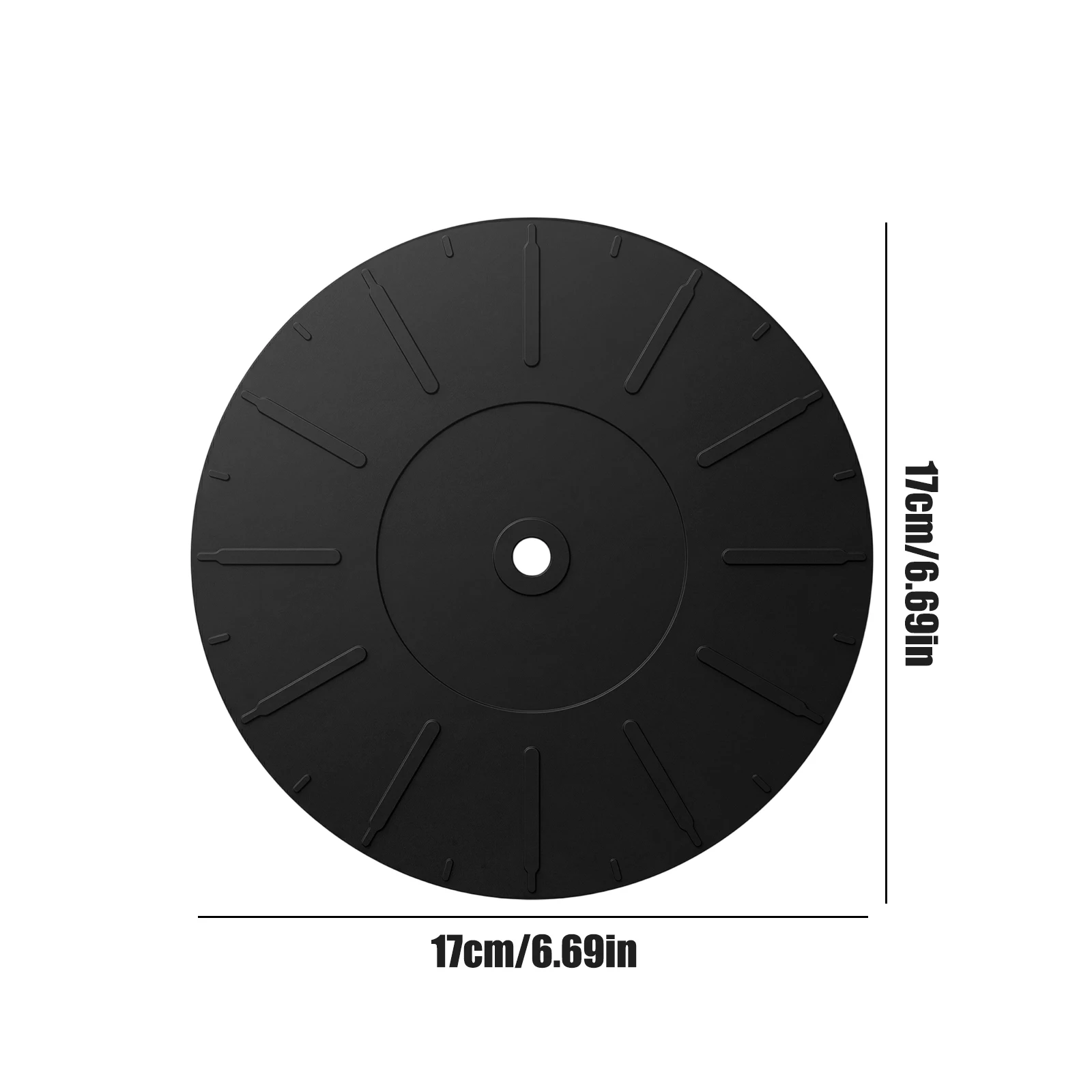 Universal Rubber Slipmat 7 Inch Diameter Silicone Turntable Slipmat Anti-Static & Anti-Slip for All LP Vinyl Record Players