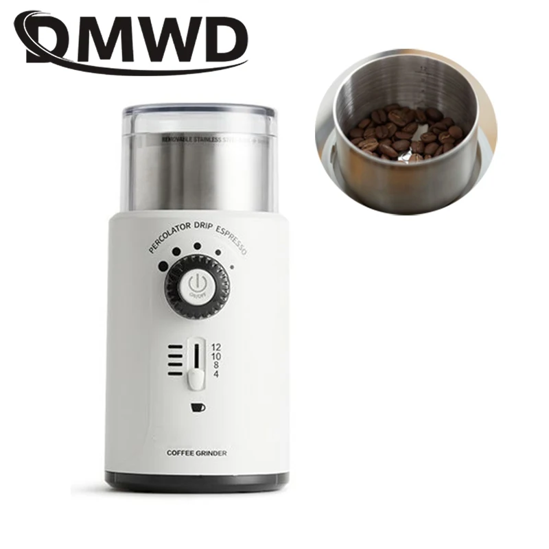 

Electric Coffee Bean Grinder Burr Medicine Grains Mill Powder Crusher 3 File Adjustable Spices Grinding Machine Herb Shredder EU