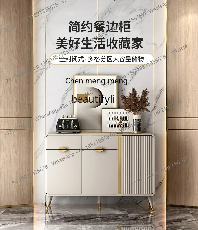 

ss7304 Affordable Luxury Style Sideboard Cabinet French Style Dining Cabinet Living Room Integrated Locker Side Cabinet Tea Cabi