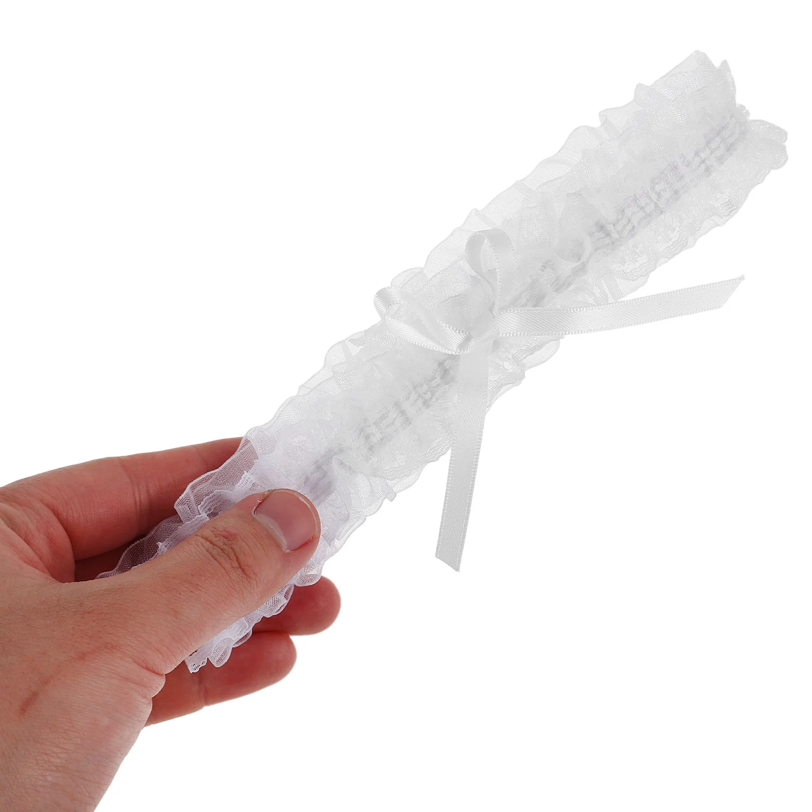

Bridal Lace Bow Garter Thigh High Strap Wedding Party Performance Adjustable Elastic Leg Ring Breathable Lace Garters for Bride