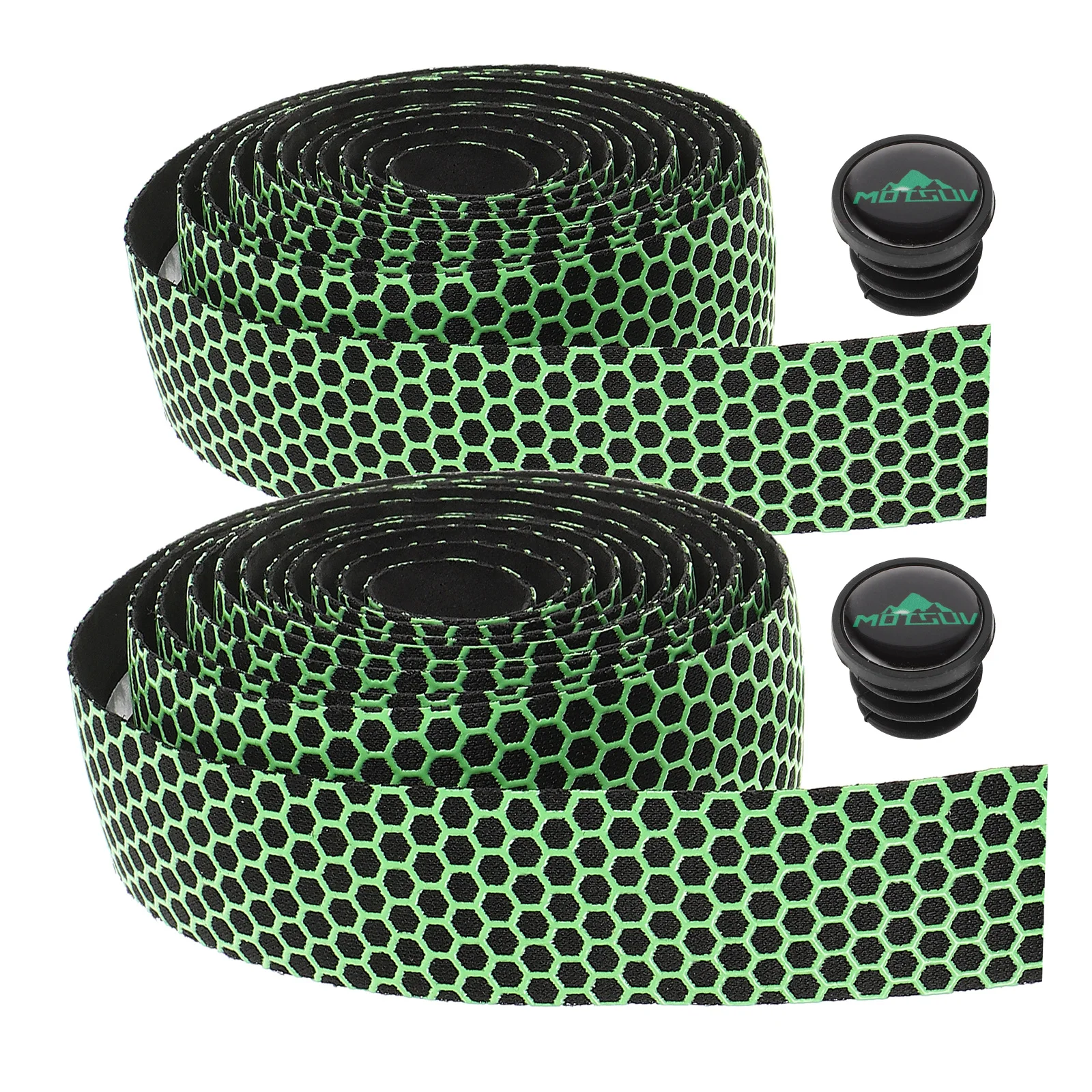 

2Set Road Bike Handlebar Tapes Honeycomb Silicone Grip Wrap Bicycle Cycling Accessory Enhanced Control Shock Absorption Non-Slip