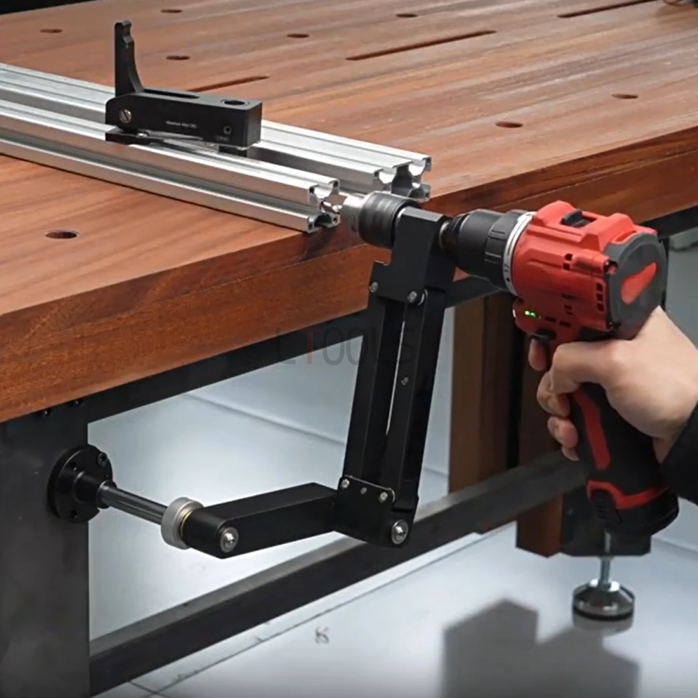 Aluminum Profile Drilling Locator Cantilever Bracket Tapping Fixture Horizontal Vertical Center Punch Auxiliary Jig Wood Metal