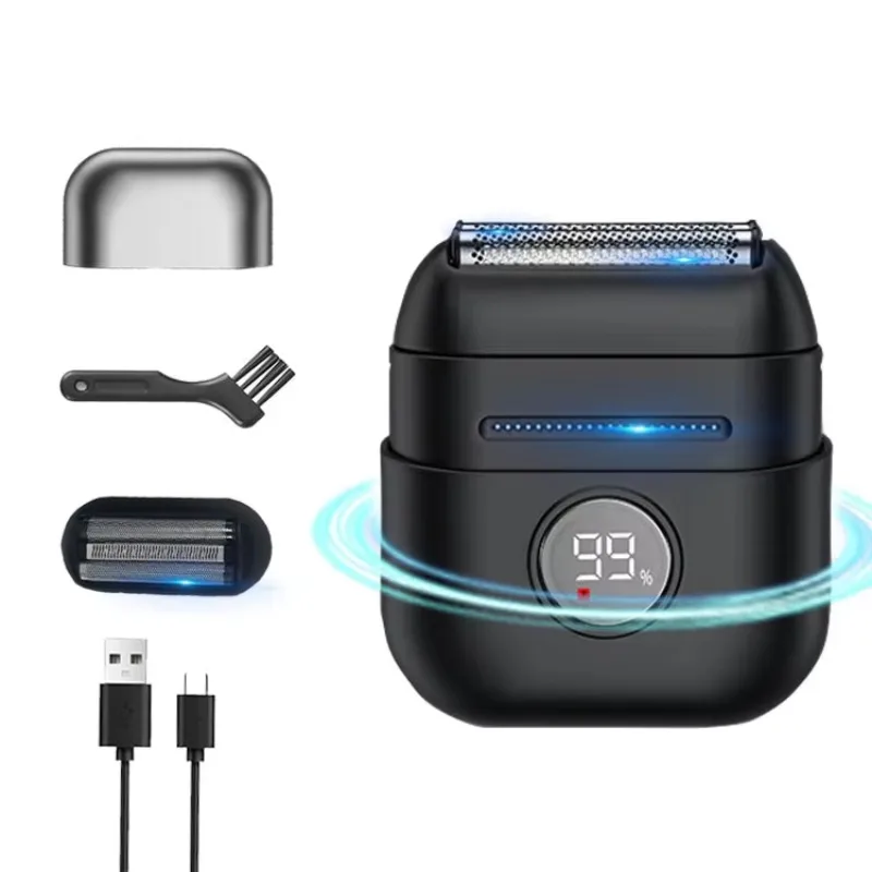 Electric Shaver USB-C Rechargeable Electric Razor IPX7 Waterproof Electric Mini Foil Shaver for Men