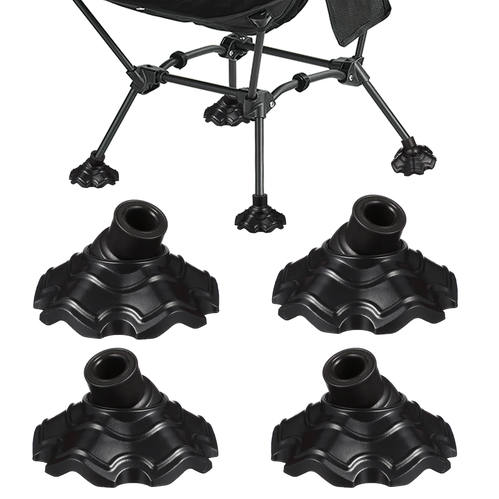 

4pcs Camping Chair Floor Protectors Thickened Durable Plastic Covers For Stool Table Outdoor Usecamping Chairs Leg Protectors