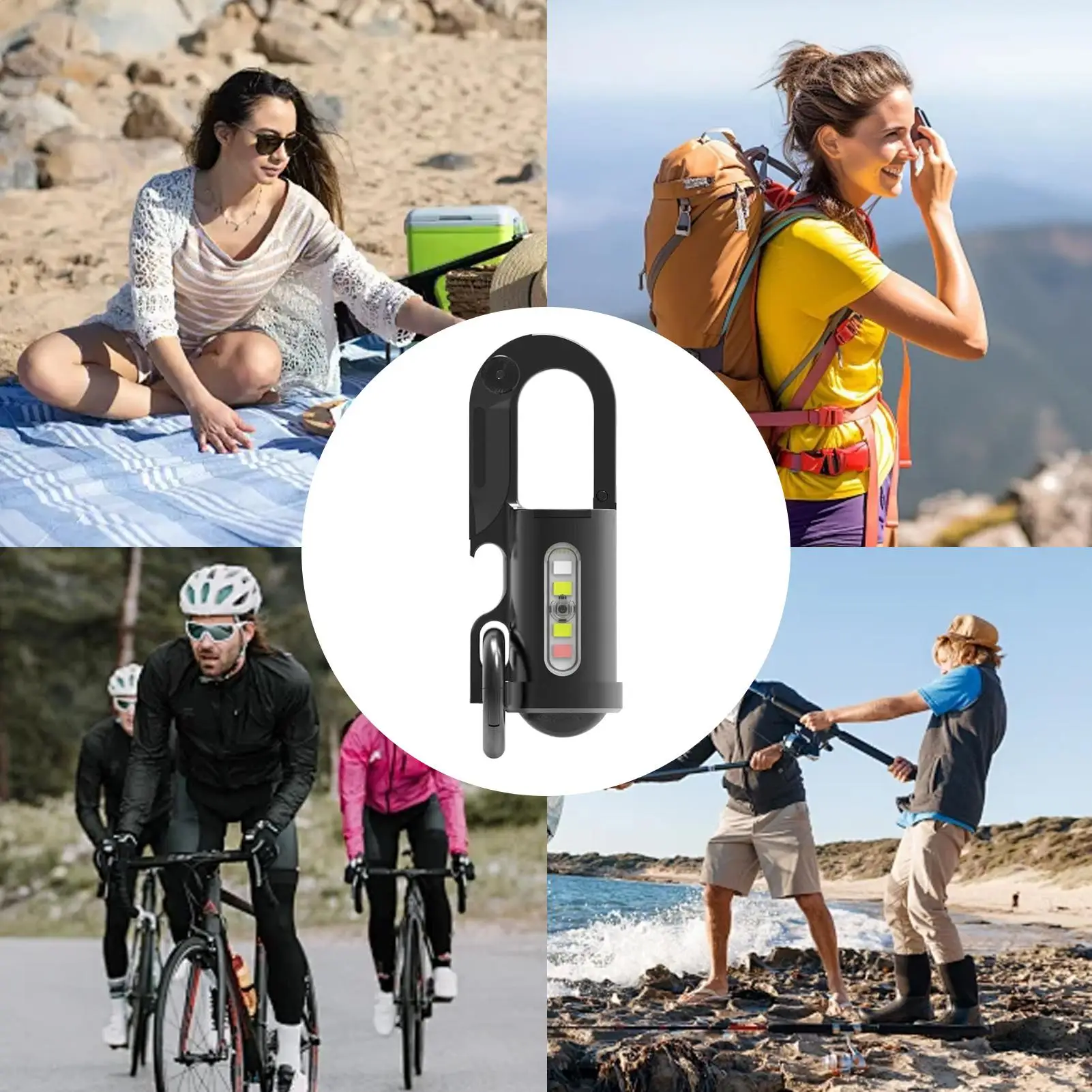 المفاتيح مصباح ليد جيب صغيرة خفيفة الوزن كيرينغ الشعلة البسيطة مشرق حلقة رئيسية Led الشعلة للمشي ليلا الصيد التخييم #4