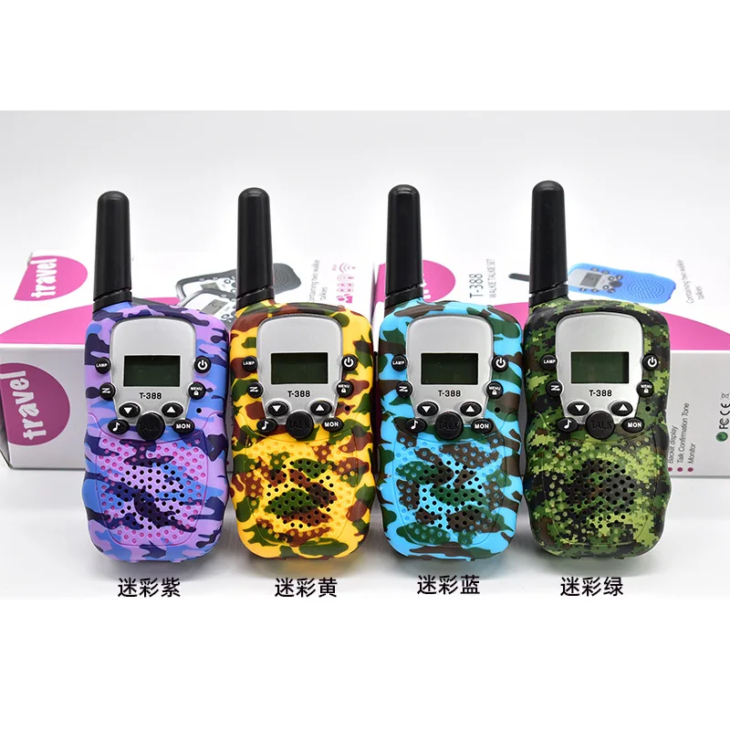 위장 어린이 무전기 T388 PMR GMRS 휴대용 무전기 원격 무선 통화 3km 장거리 장난감 어린이 무전기