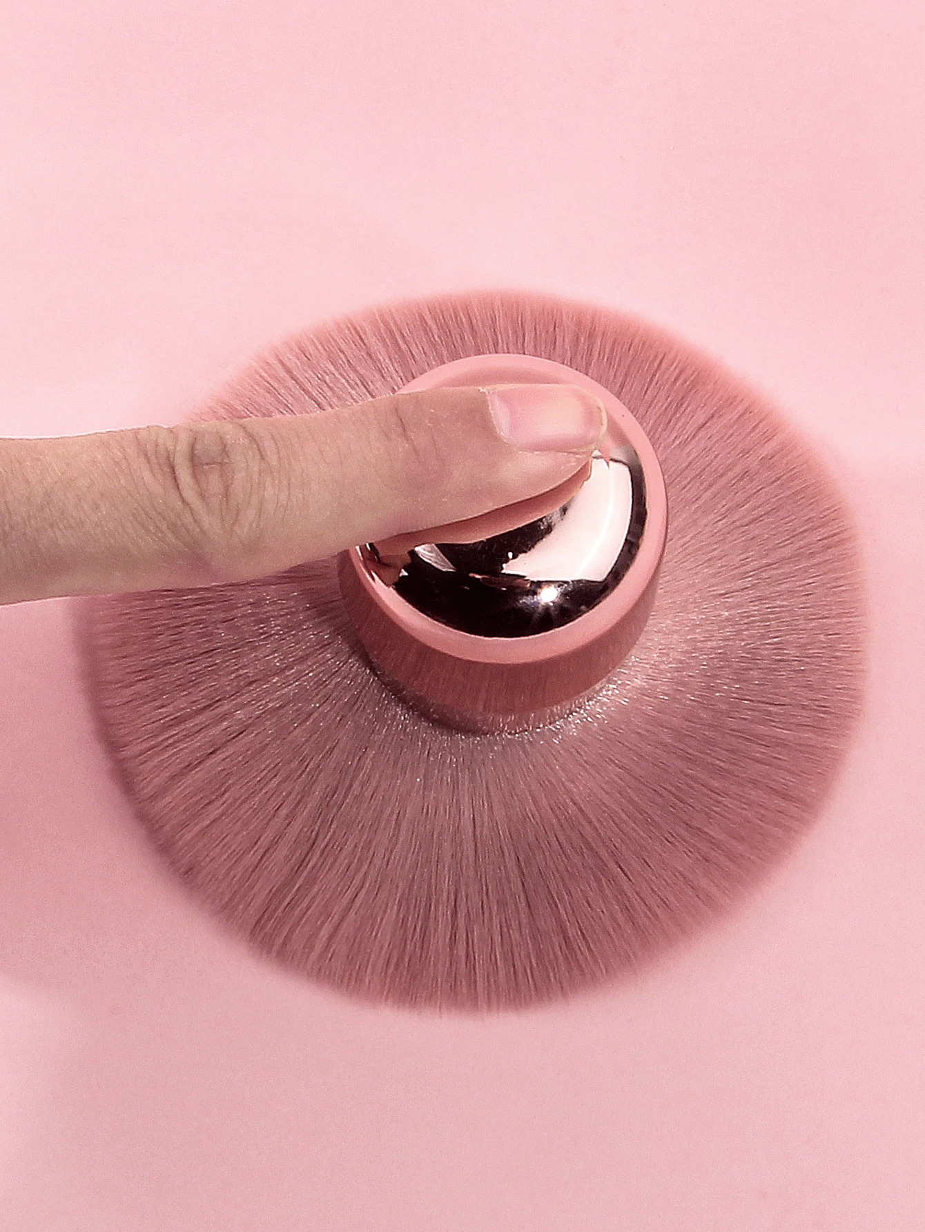 فرشاة مكياج فاخرة 3 في 1 - فرشاة بودرة أحمر الخدود الحريرية للوجه والسفر، أداة تجميل احترافية ذات شعيرات ناعمة #4