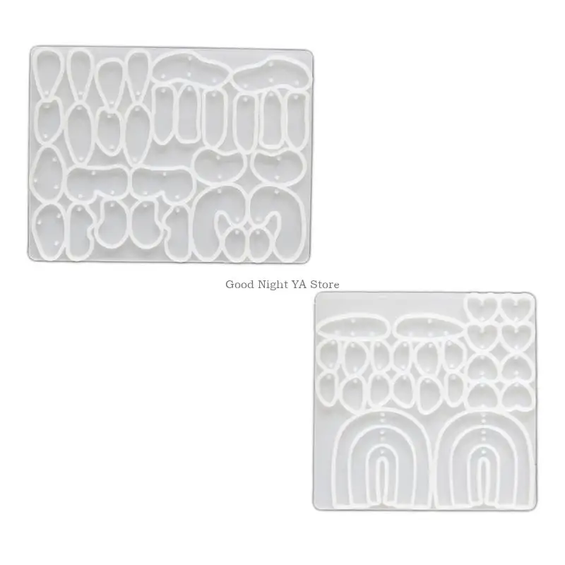  Irregular Themed Earrings Pendant Mold Silicone Mould for Craft Enthusiasts