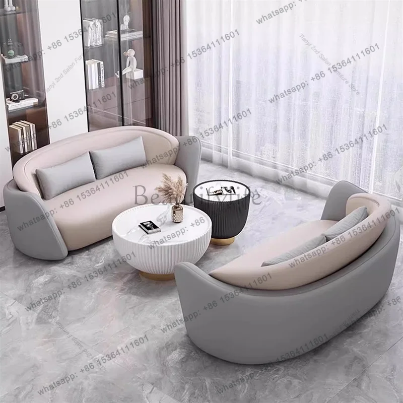 Factory Direct Sales Nordic Creative Office Sofa Company Business Reception Rest Area Sofa Chair Long Sitting Comfortable Office