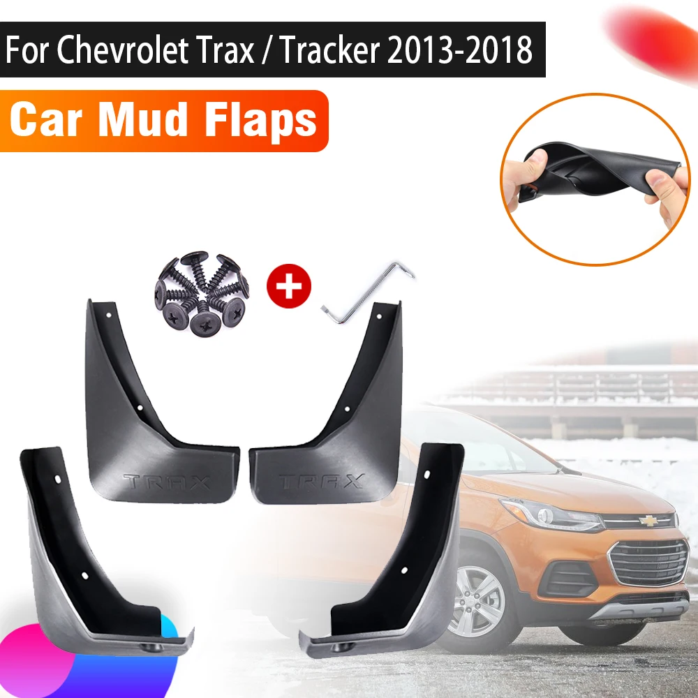 

Anti-splash Car 4PCS Mudguards For Chevrolet Trax Tracker 2013~2018 2016 Auto Splash Guard Front Rear Mud Flaps Car Accessories