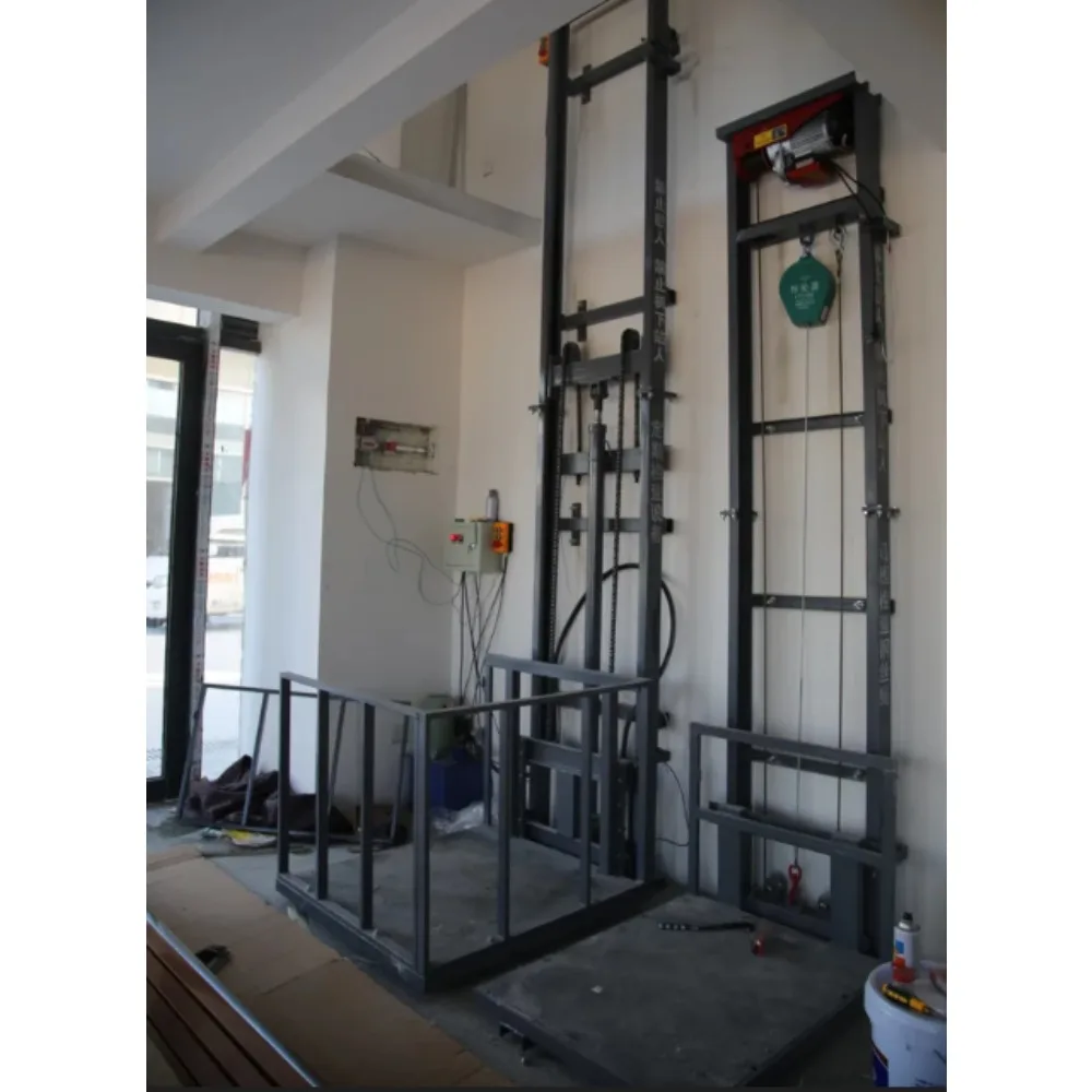 Rail Type Hydraulic Cargo Lift -fall Warehouse Factory Small Cargo Er