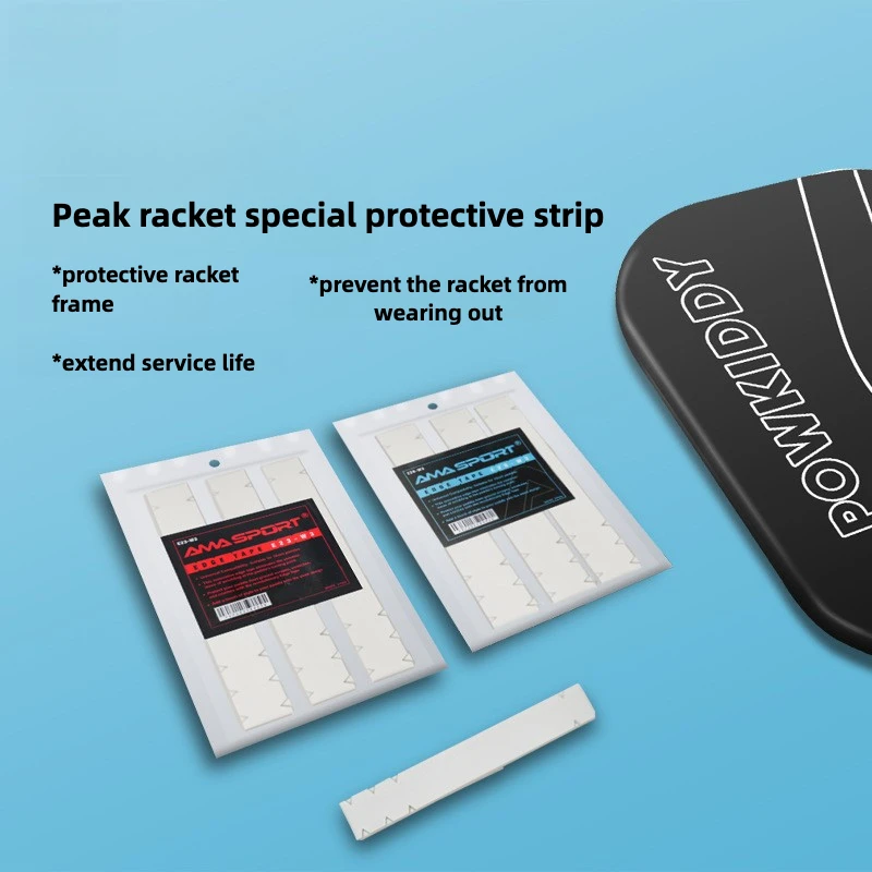 3Pcs 피클볼 라켓 가장자리 스티커 패들 헤드 가장자리 테이프 스티커 충격 감소 및 마찰 방지 프레임 보호 테이프