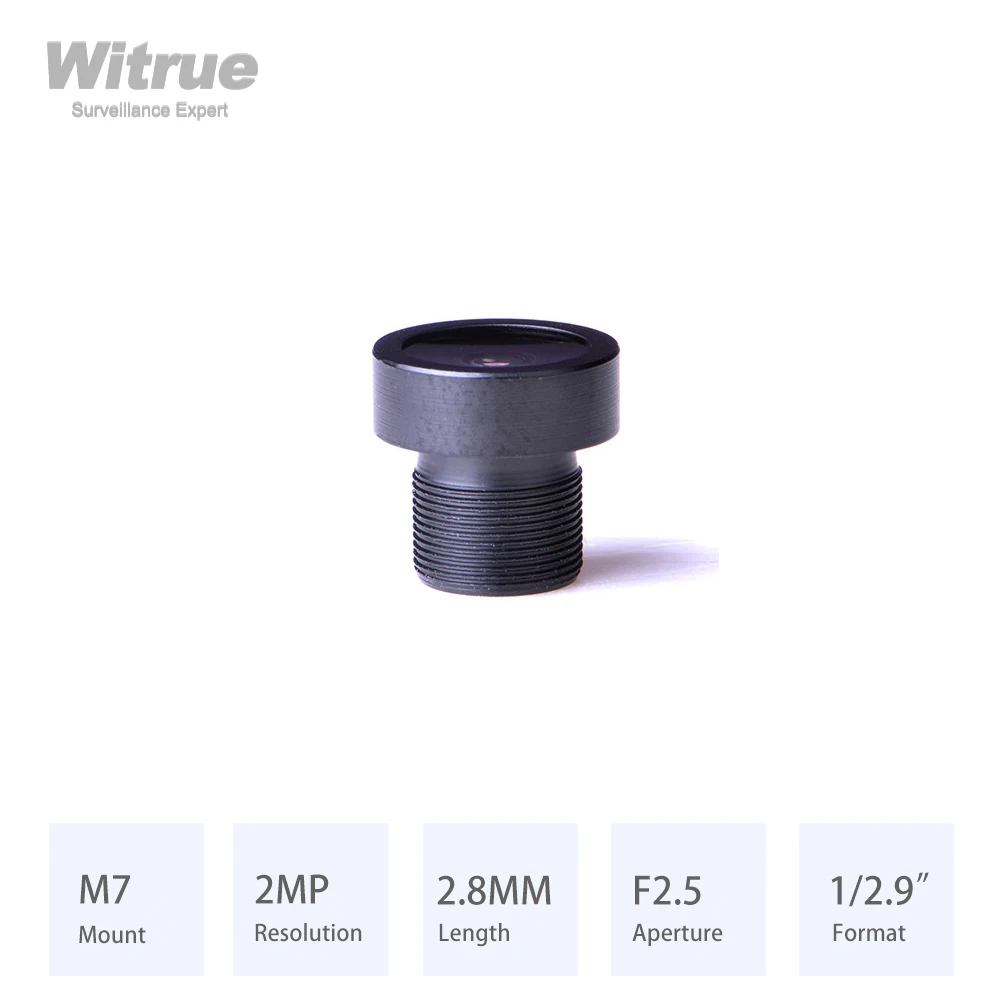 Witrue M7 * P 0,35 CCTV Objektiv 2,8 MM HD 1080P Blende F 2,5 Format 1/2.9 "mit 650nm IR Filter für Mini Überwachung Sicherheit Kameras