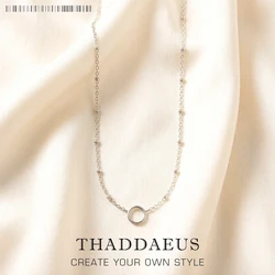 Charm Necklace Filigree Chain,Winter Fashion Carrier Jewelry Europe 925 Sterling Silver Gift For Women