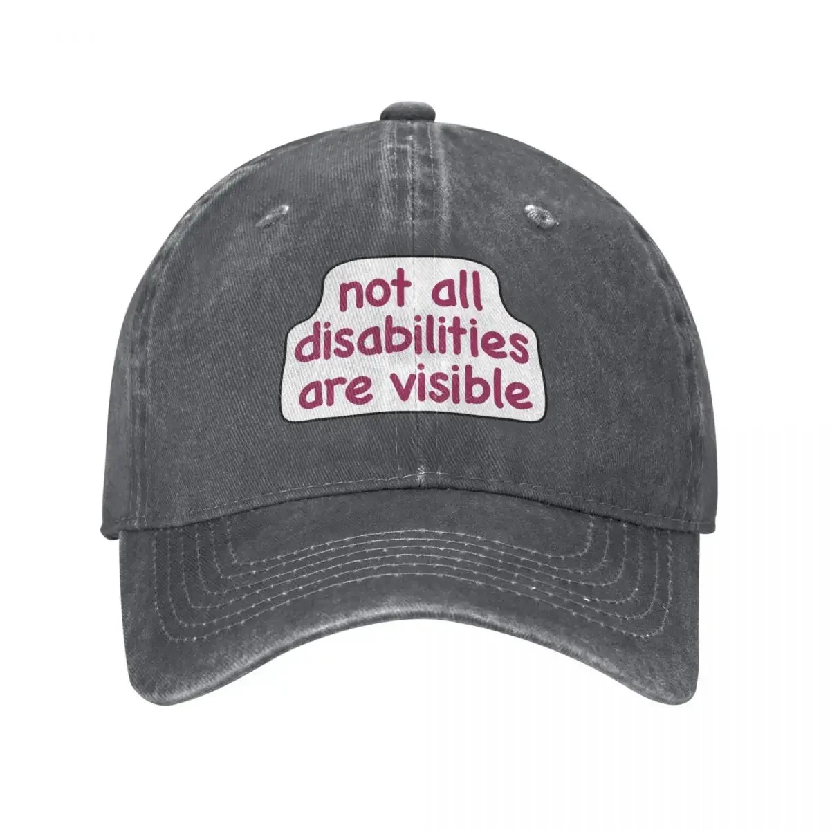 Not all disabilities are visibleCap Baseball Cap Uv Protection Solar Hat cute Luxury Brand Elegant Women's Hats Men's