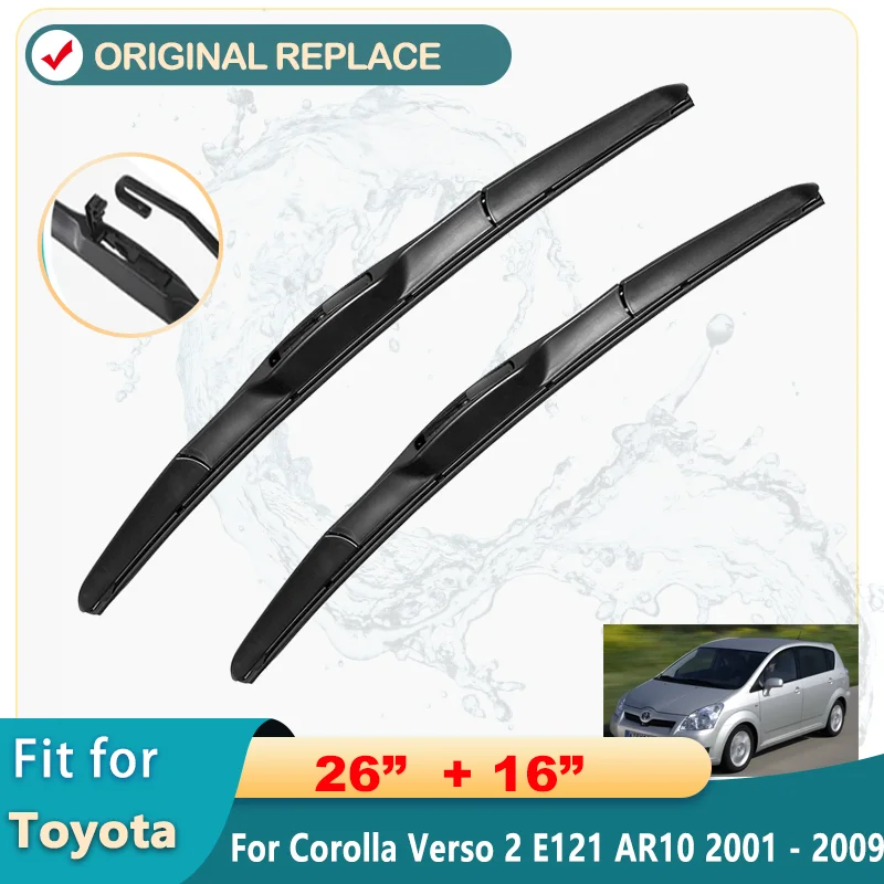 

Wiper Front Wiper Blades For Toyota Corolla Verso 2 E121 AR10 2001 - 2009 Windshield Windscreen Front Window 26"+16"