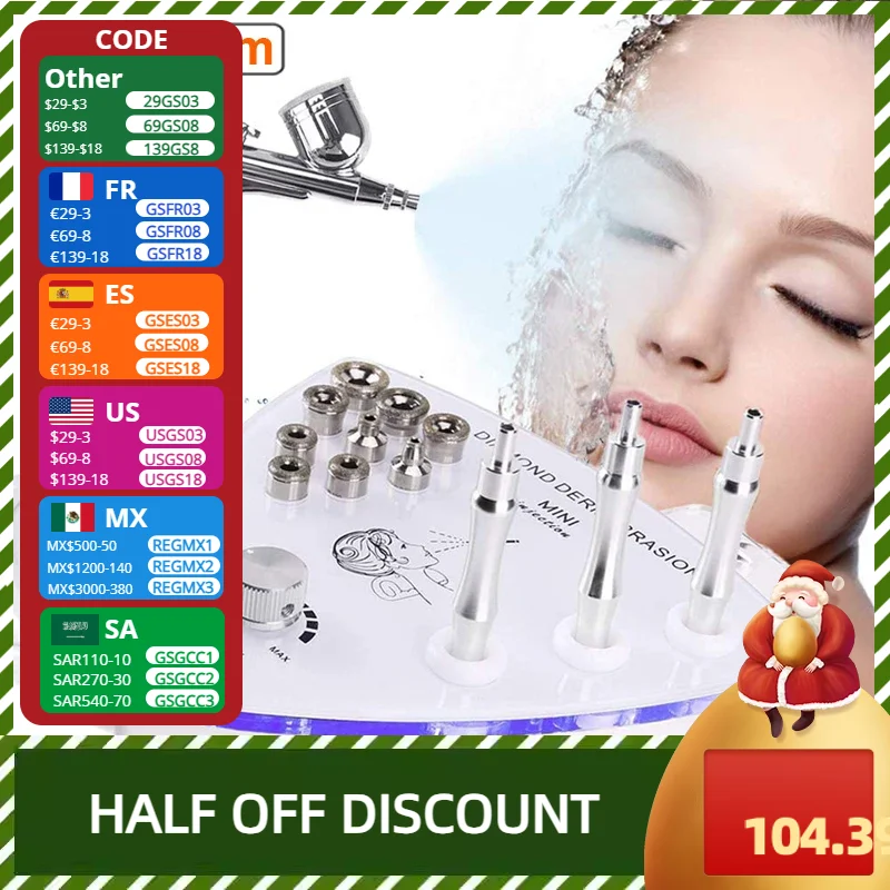 Diamond Dermabrasion Exfoliation Machine Nano Moisturizing Water Sprayer Remove Blackhead Wrinkle Facial Peeling Machine