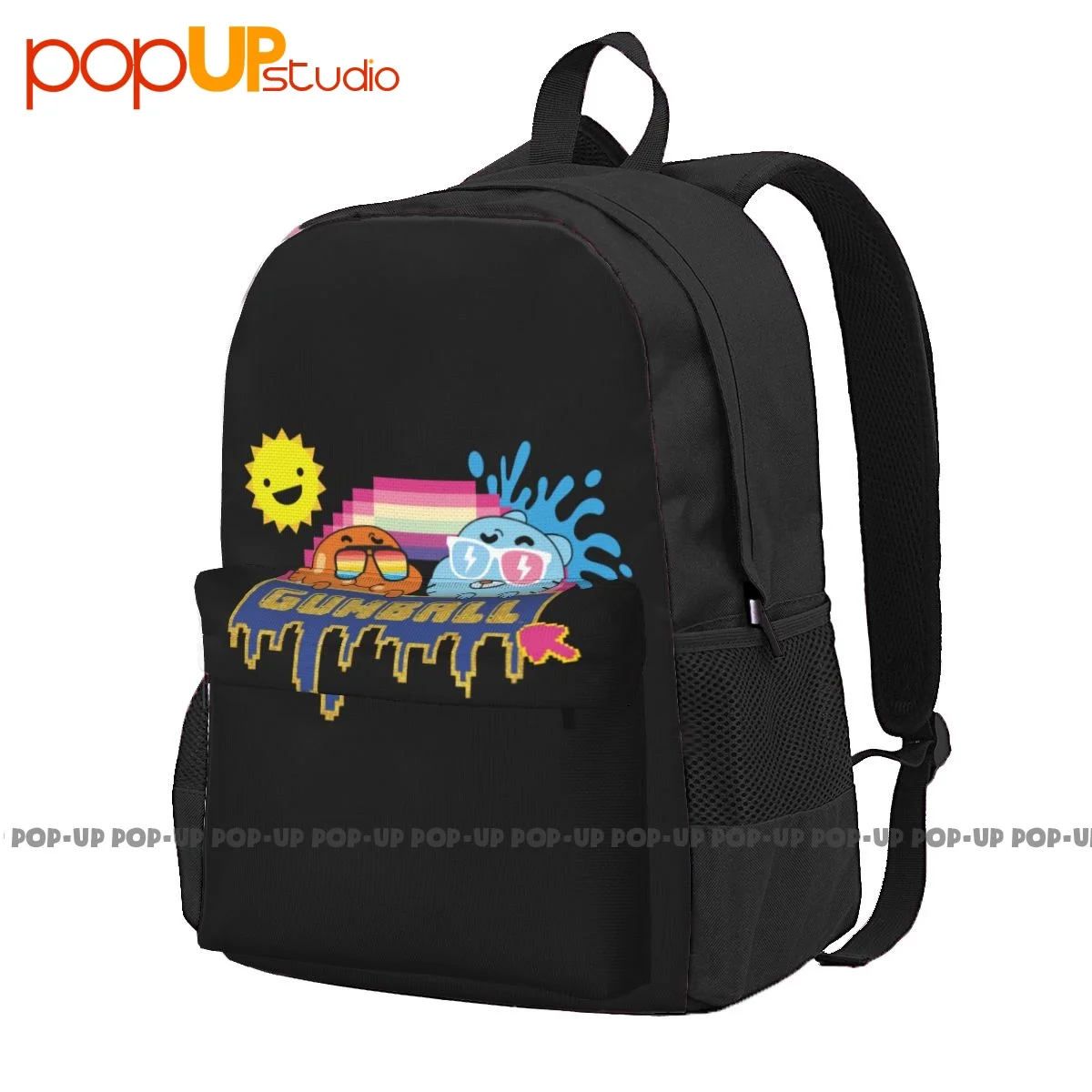 Amazing World Of Gumball Cartoon P-64 Large Capacity Backpack Vintage New Style Eco Friendly Riding Backpack