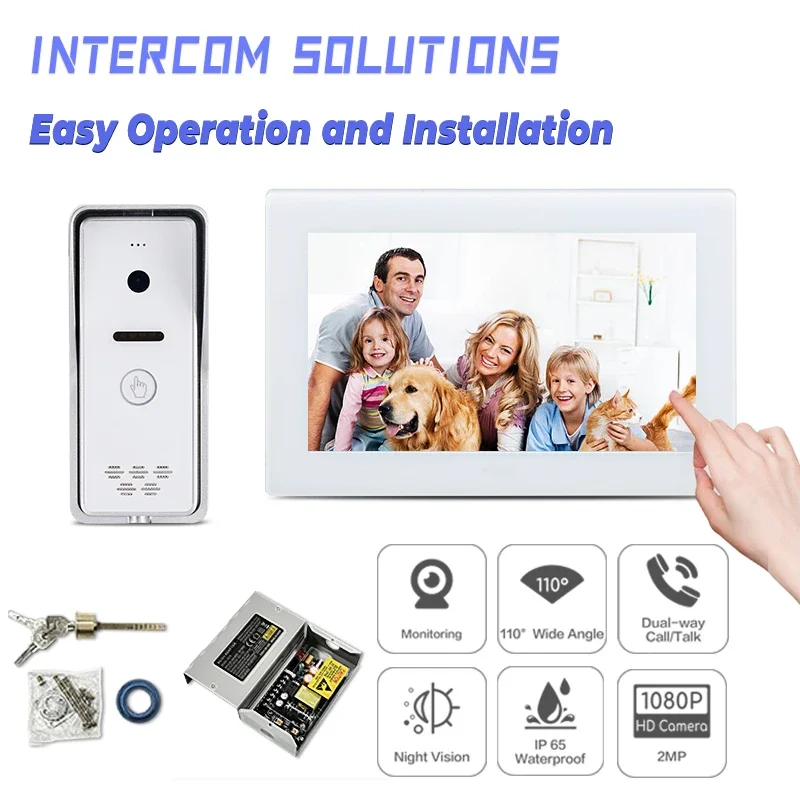 

Support Multiple Call Panels With Big Discount IP Villa Kit Automatic Smart Lock Video Doorbell With HD 2MP 1080P Camera