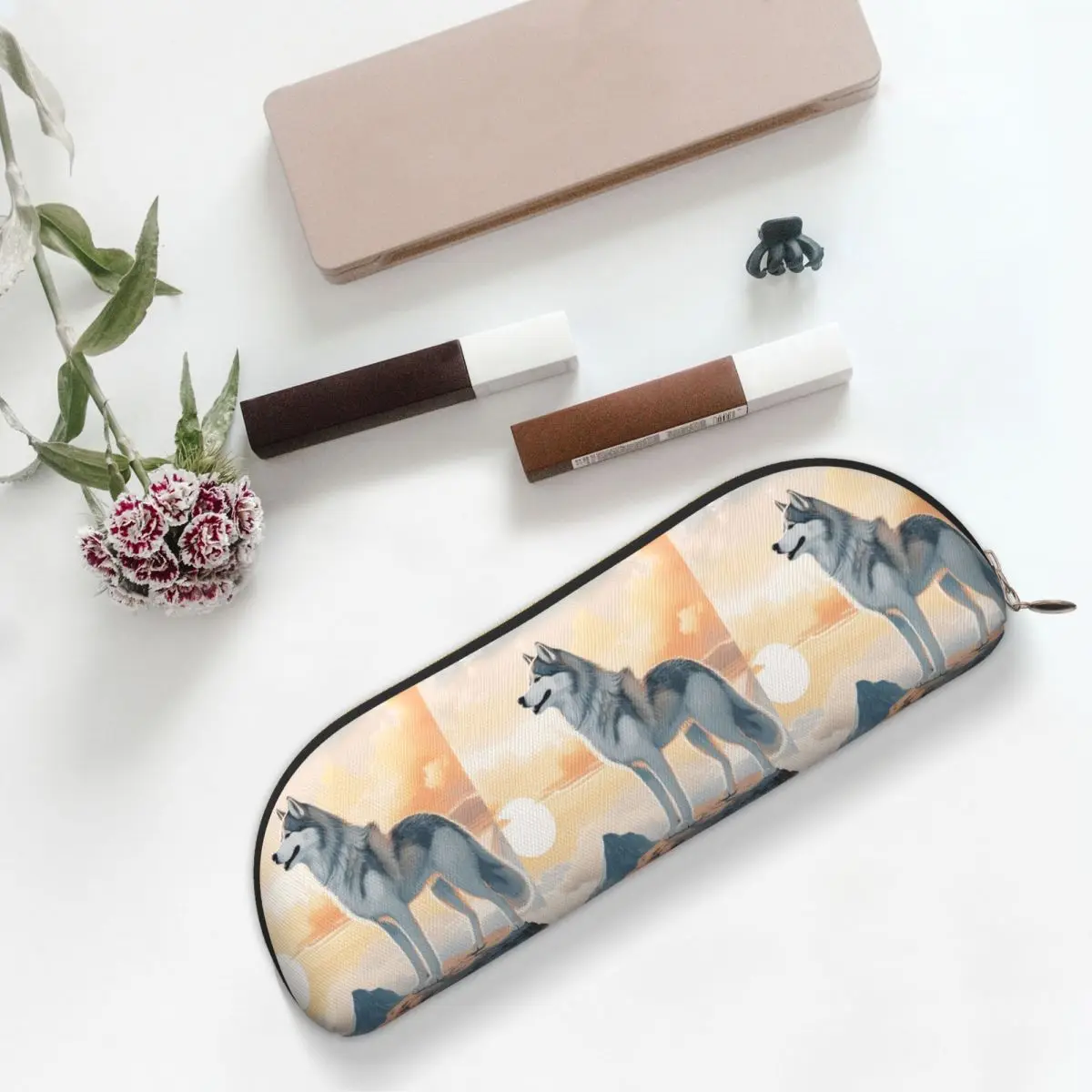 

Сибирский хаски в горах пеналы пенал для хранения канцелярских принадлежностей коробка для ручек пенал для мальчиков и девочек подарки