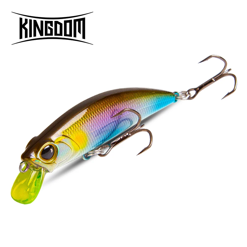 Koninkrijk Sinking Minnow Wobblers Vissen Lokt 45mm 60mm Ver Casting Vissen Lokken Voor Forel Bass Crankbaits Slim body Harde Aas