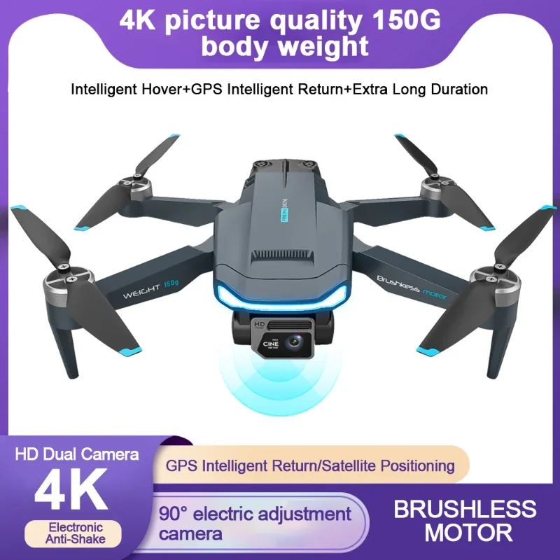 F194 Mini Camera Drones 4K Camera Professional GPS Quadcopter 1km Transmission Distance Brushless Motor 2.4G Brand New Only 150g