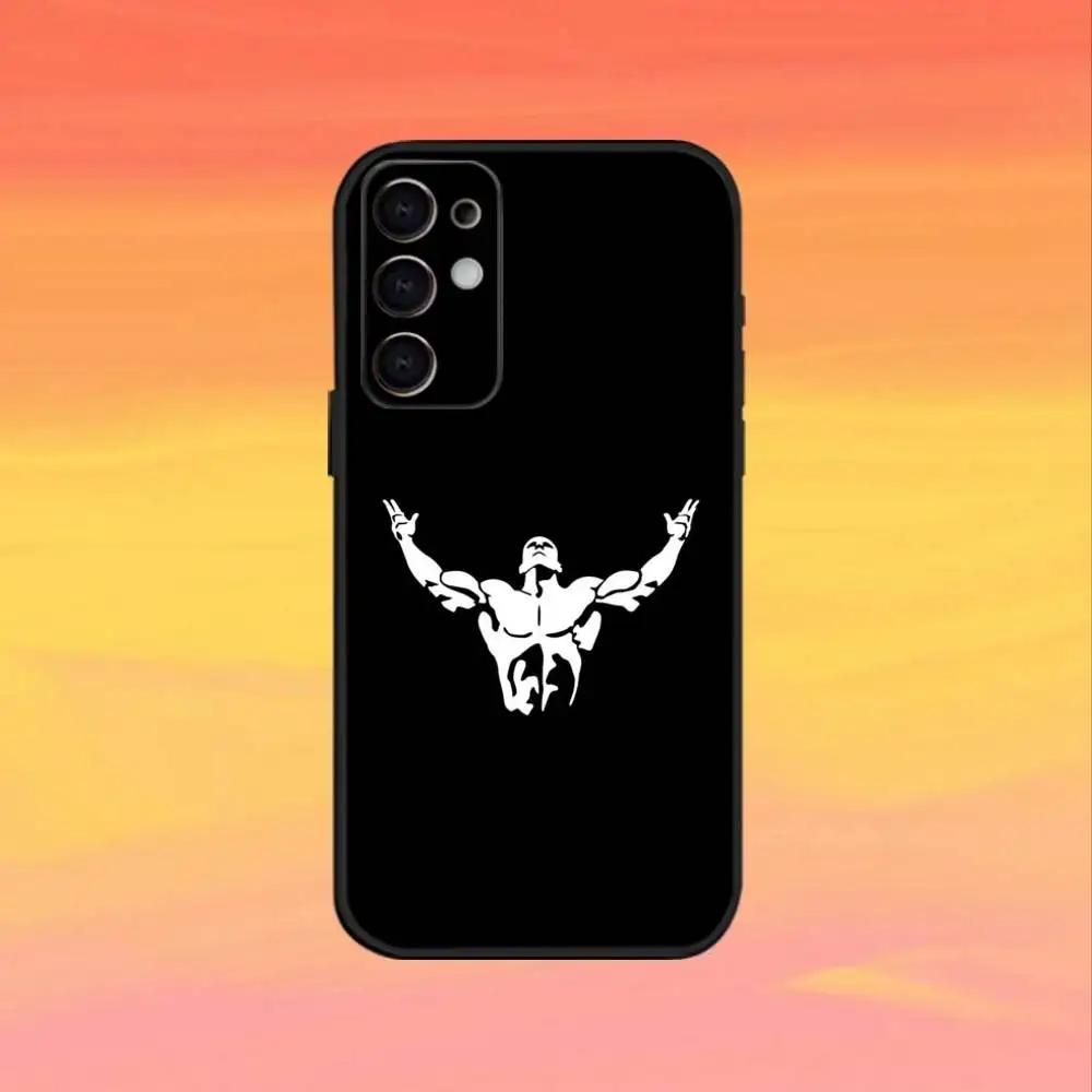 Casing Ponsel Bodybuilding G-Gym Fitness Untuk Samsung S25,S24,S21,S22,S23,S30,Ultra,S20,Plus,Fe,Note,5G Hitam