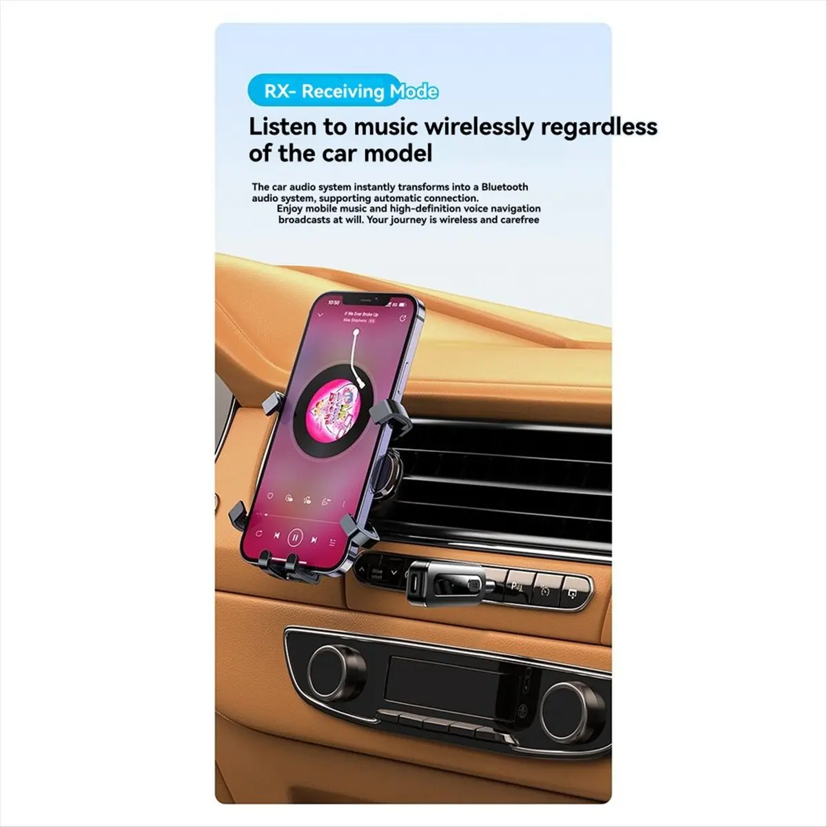 Dynamic 2in1 BT 5.5 Audio Receiver Transmitter 3.5MM AUX TF Card Stereo Music Wireless Adapter with Mic for Car TV PC Airplane