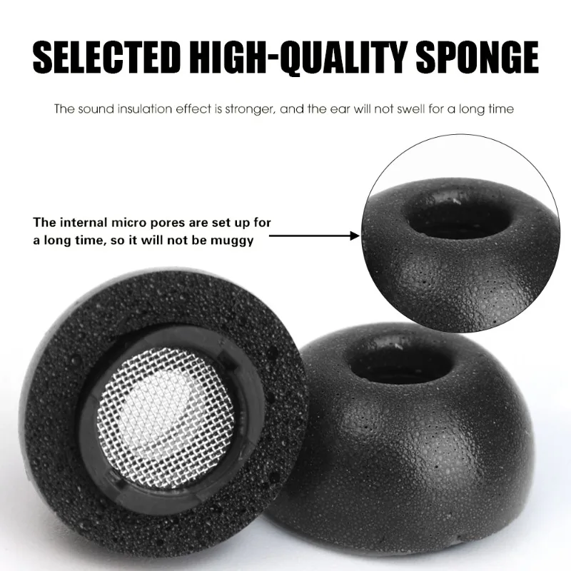 Memory Sponge Eartips for Samsung Galaxy Buds3 Pro Tip Earbuds in Ear Bluetooth Headset Replacement Earplug for Galaxy Buds3 Pro